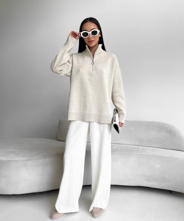 Kreminis megztinis Enzo