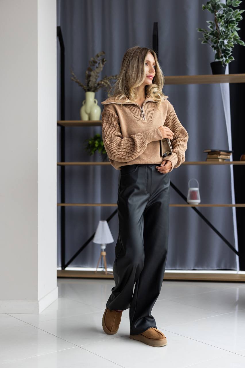 Rudas megztinis Sora - Image 3