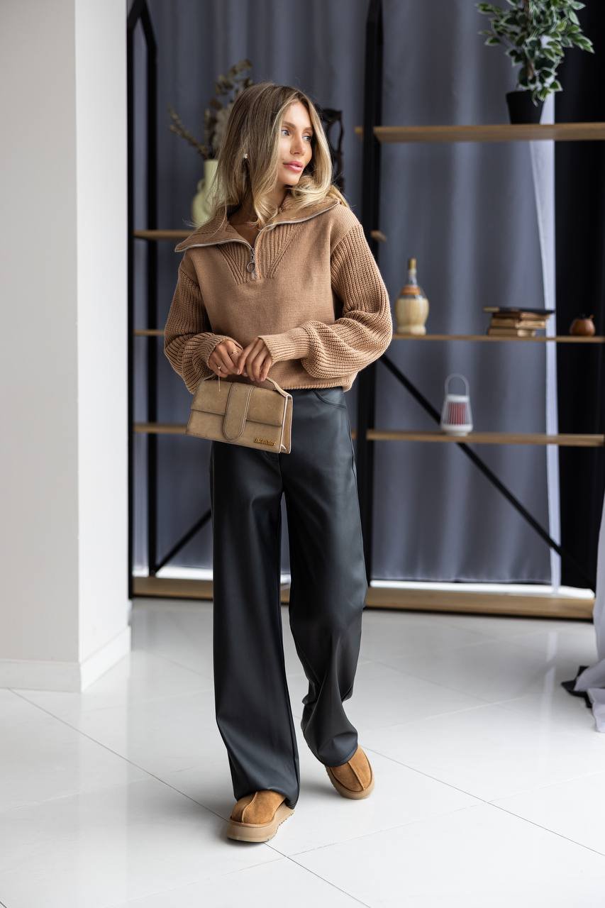 Rudas megztinis Sora - Image 4