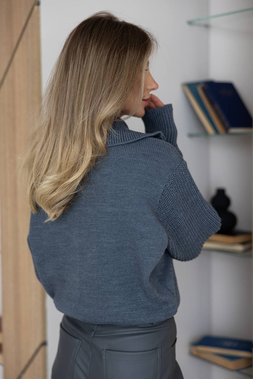 Tamsiai pilkas megztinis Sora - Image 4