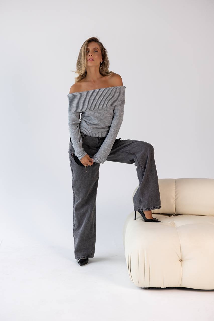 Pilkas megztinis Uno - Image 3