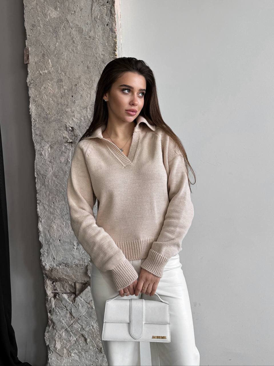 Kreminis megztinis Bono - Image 2