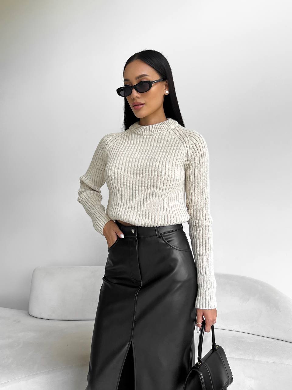 Kreminis megztinis Arco - Image 2