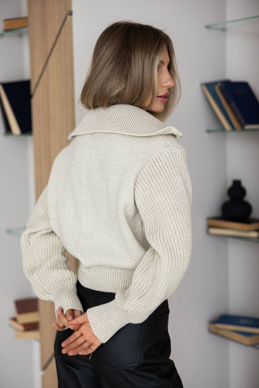 Sora kreminis megztinis - Image 4