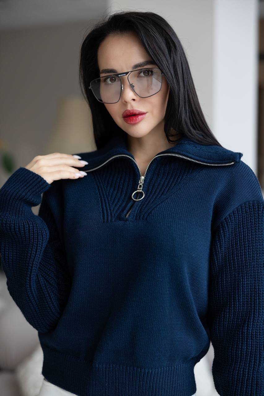 Sora mėlynas megztinis - Image 3
