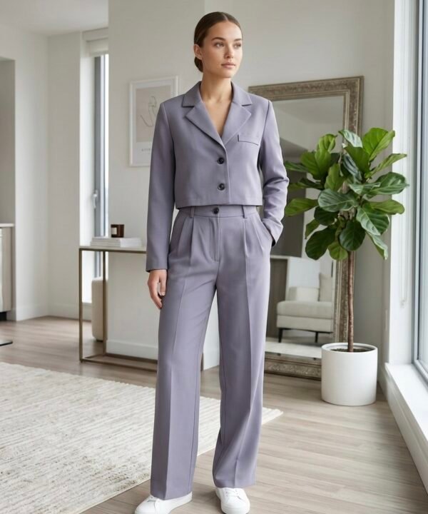 Reo pilkas klasikinis kostiumas