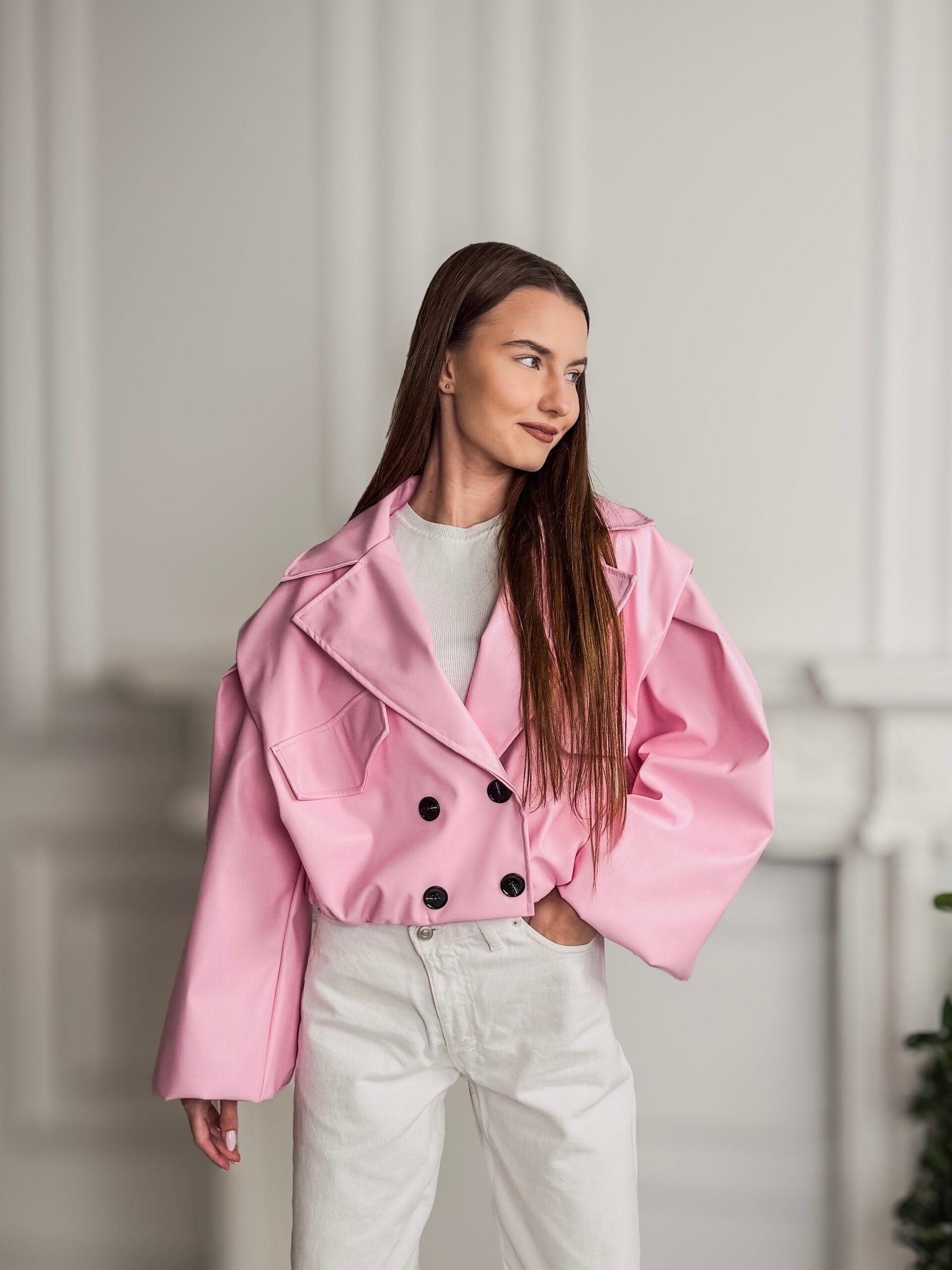 Aria rožinis švarkas - Image 2