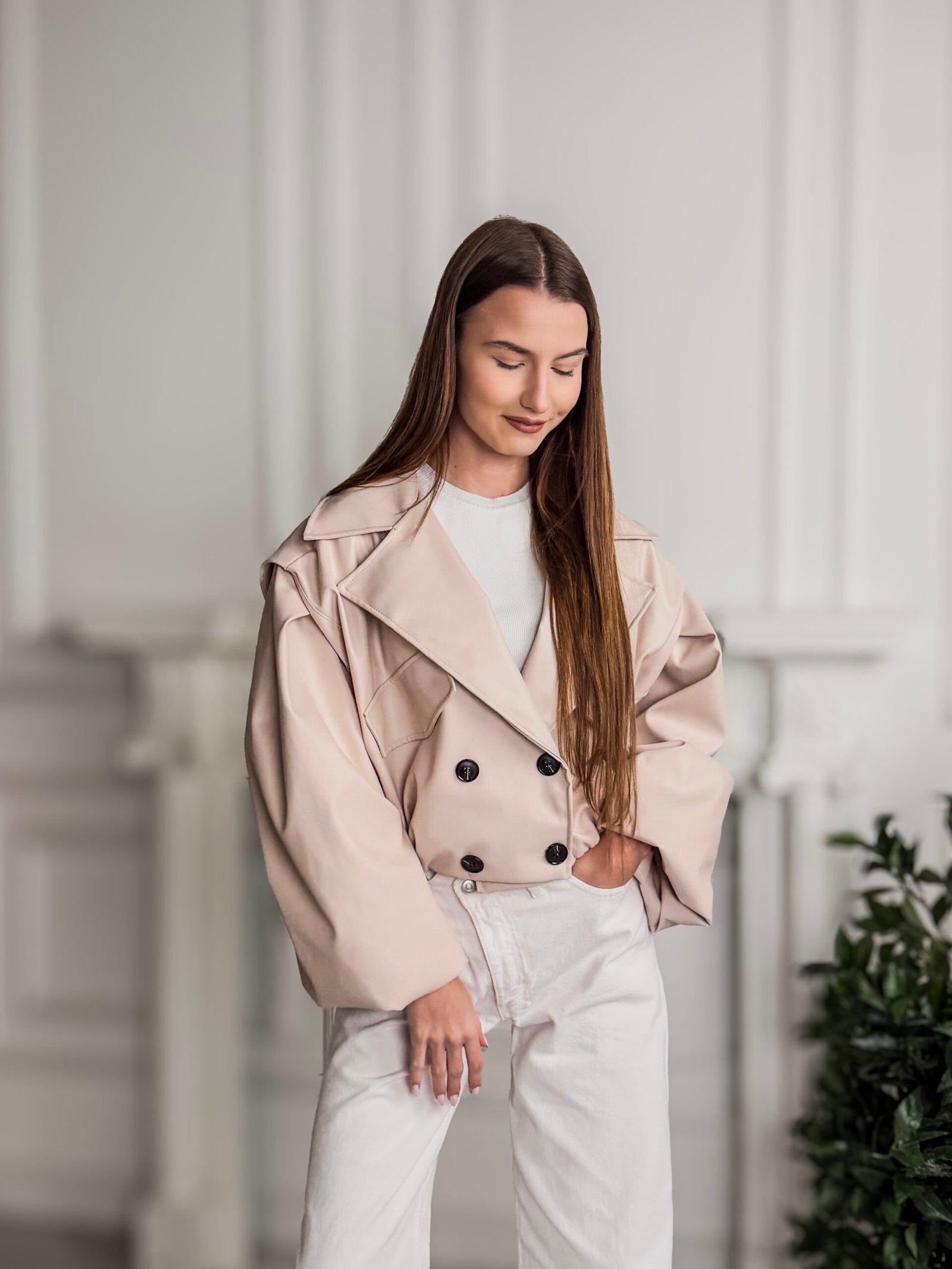 Aria kreminis švarkas