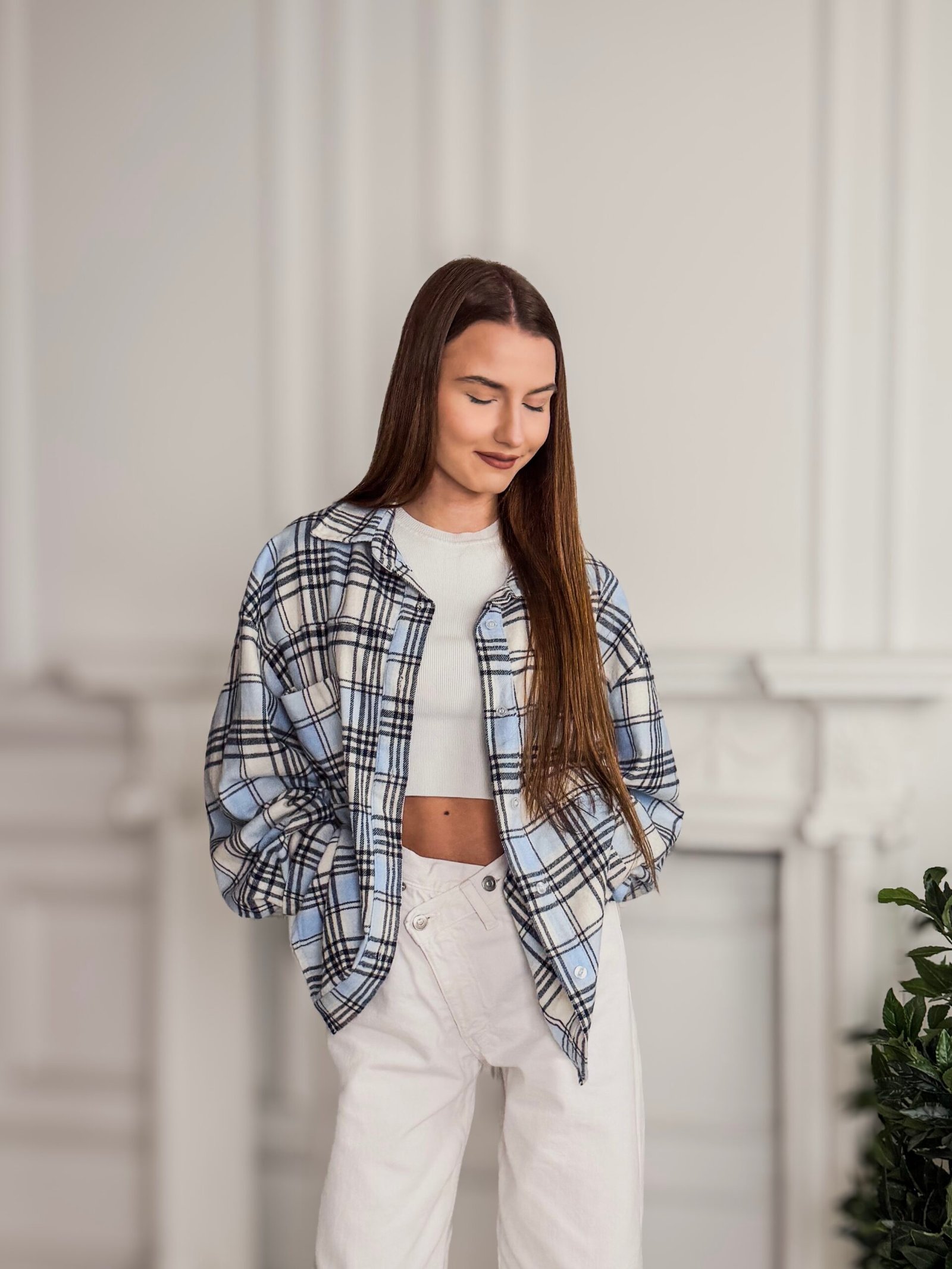 Sela mėlyni languoti marškiniai - Image 3