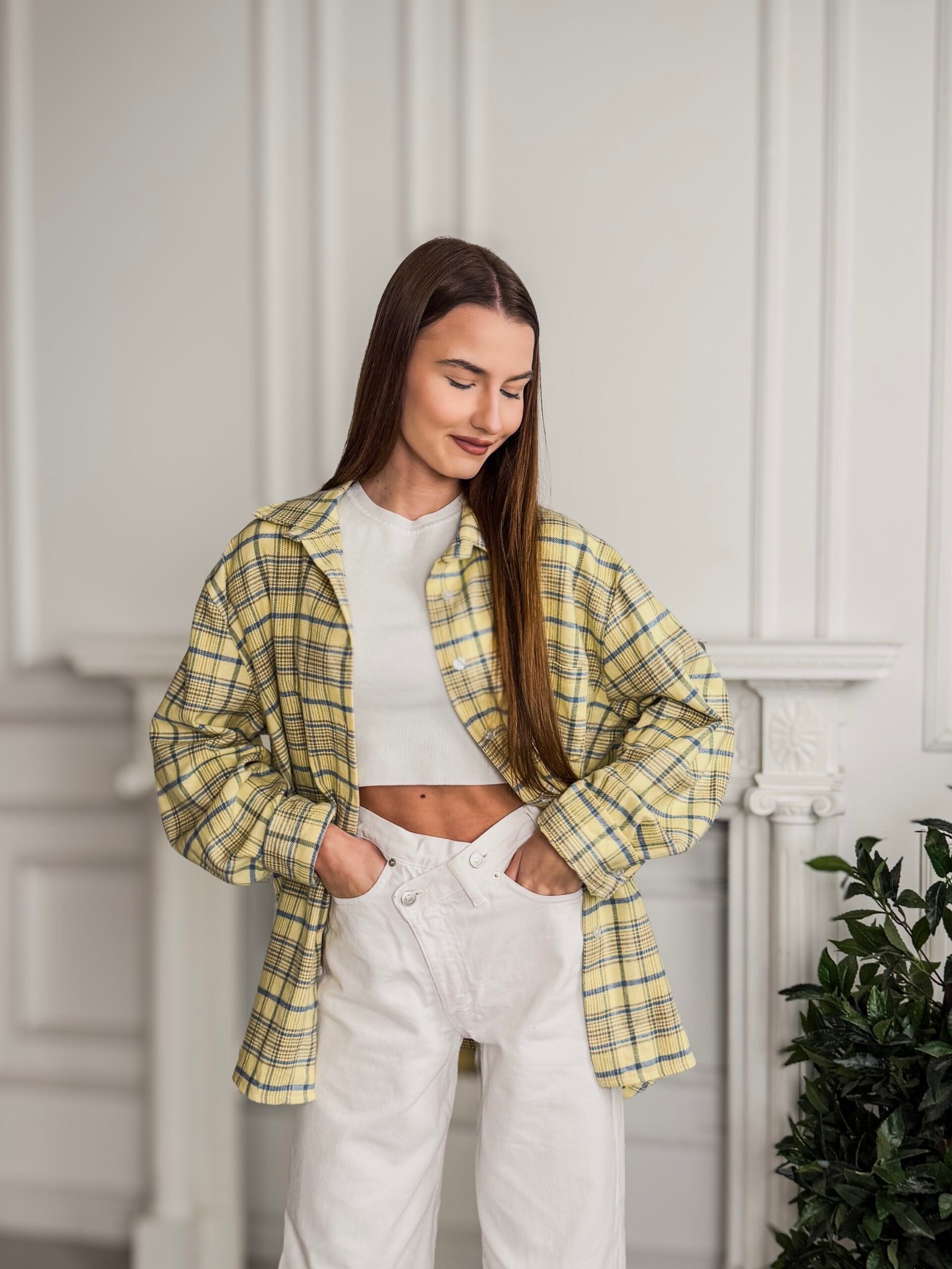 Sela geltoni languoti marškiniai