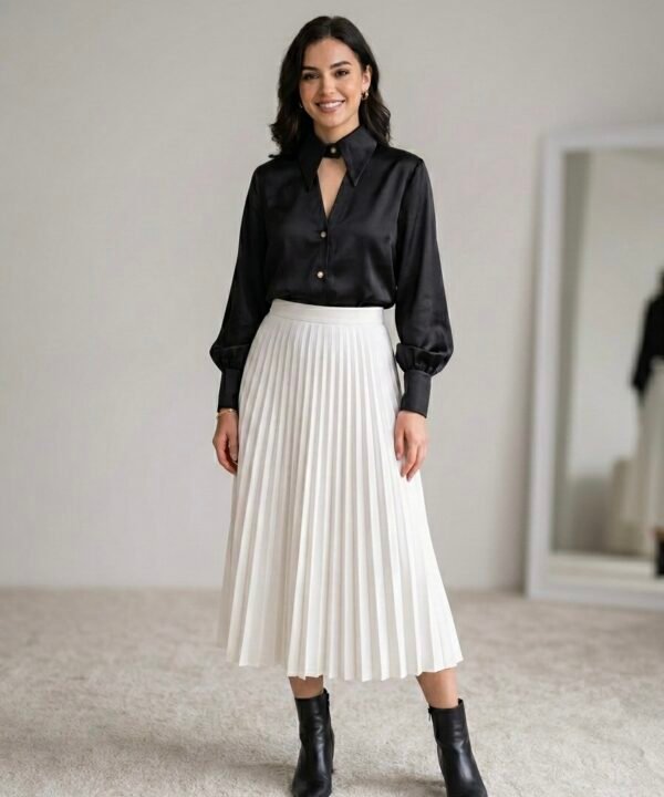 Nila juodi blizgūs marškiniai