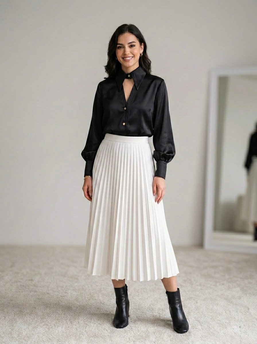 Nila juodi blizgūs marškiniai