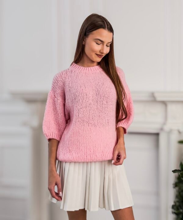 Lana rožinis megztinis